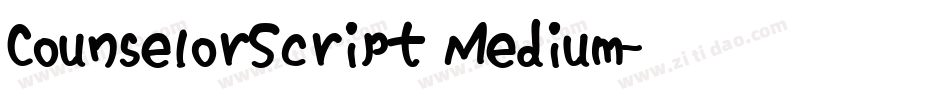 CounselorScript Medium字体转换